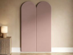 SOLACE+CO Cirrus Headboard Wall Panels Single Pink Velvet