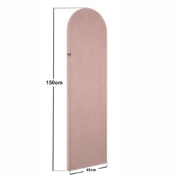 SOLACE+CO Cirrus Headboard Wall Panels Single Pink Velvet - thumbnail 5