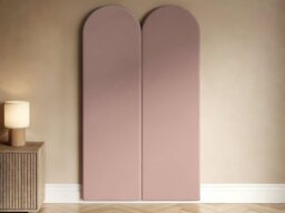 SOLACE+CO Cirrus Headboard Wall Panels Single Pink Velvet - thumbnail 1