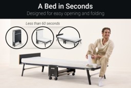 Jay-Be® RM80 Rollaway Folding Bed with Memory Mattress, Single - thumbnail 7