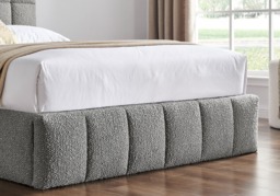 Limelight Starla Boucle Fabric Ottoman Bed Frame-Dove Grey-Kingsize - thumbnail 5