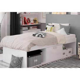 Kidsaw Arctic Low Sleeper Cabin Storage Bed White