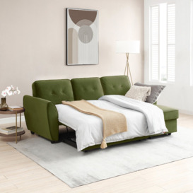 Langwell Corner Sofa Bed Olive - thumbnail 3
