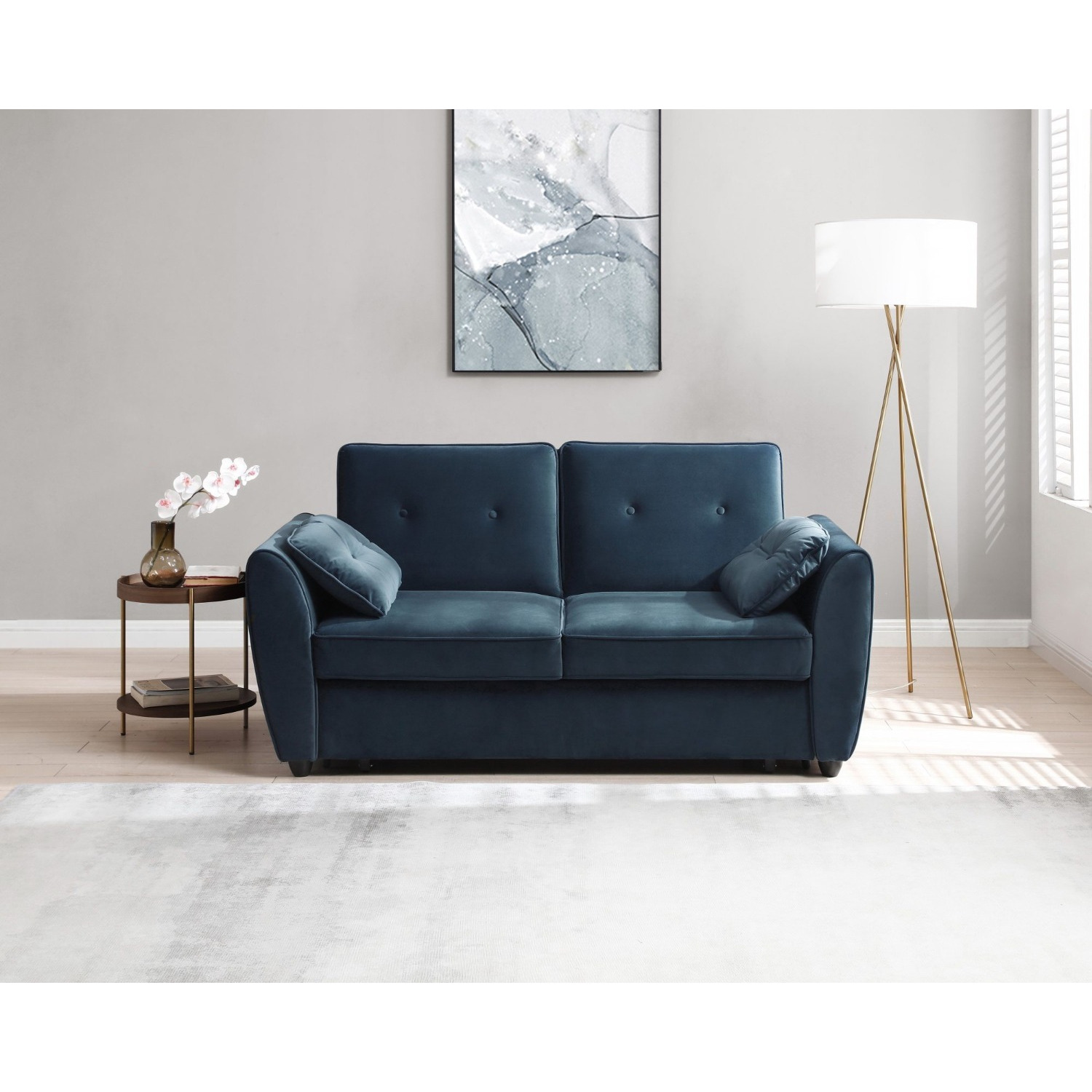 Langwell Sofa Bed Blue - image 1