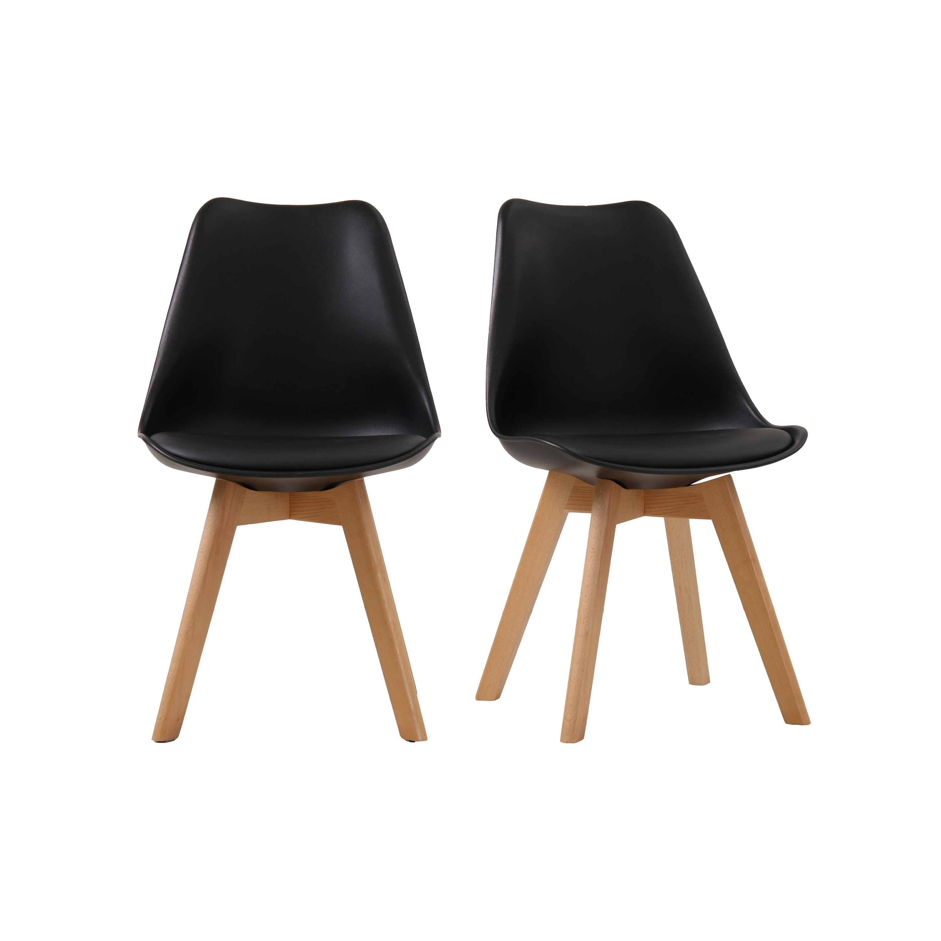 LPD Louvre Dining Chairs Set of 2 Black