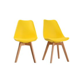 LPD Louvre Dining Chairs Set of 2 Yellow