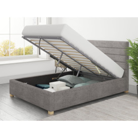 Aspire Kelly Ottoman Bed Firenza Velour Silver Kingsize - thumbnail 3