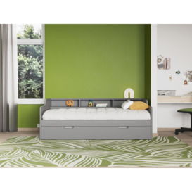Noomi Enzo Day Bed With Trundle Grey (FSC-Certified) - thumbnail 2