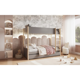 Noomi Tipo Bunk Bed With Trundle (FSC-Certified) Grey - thumbnail 1