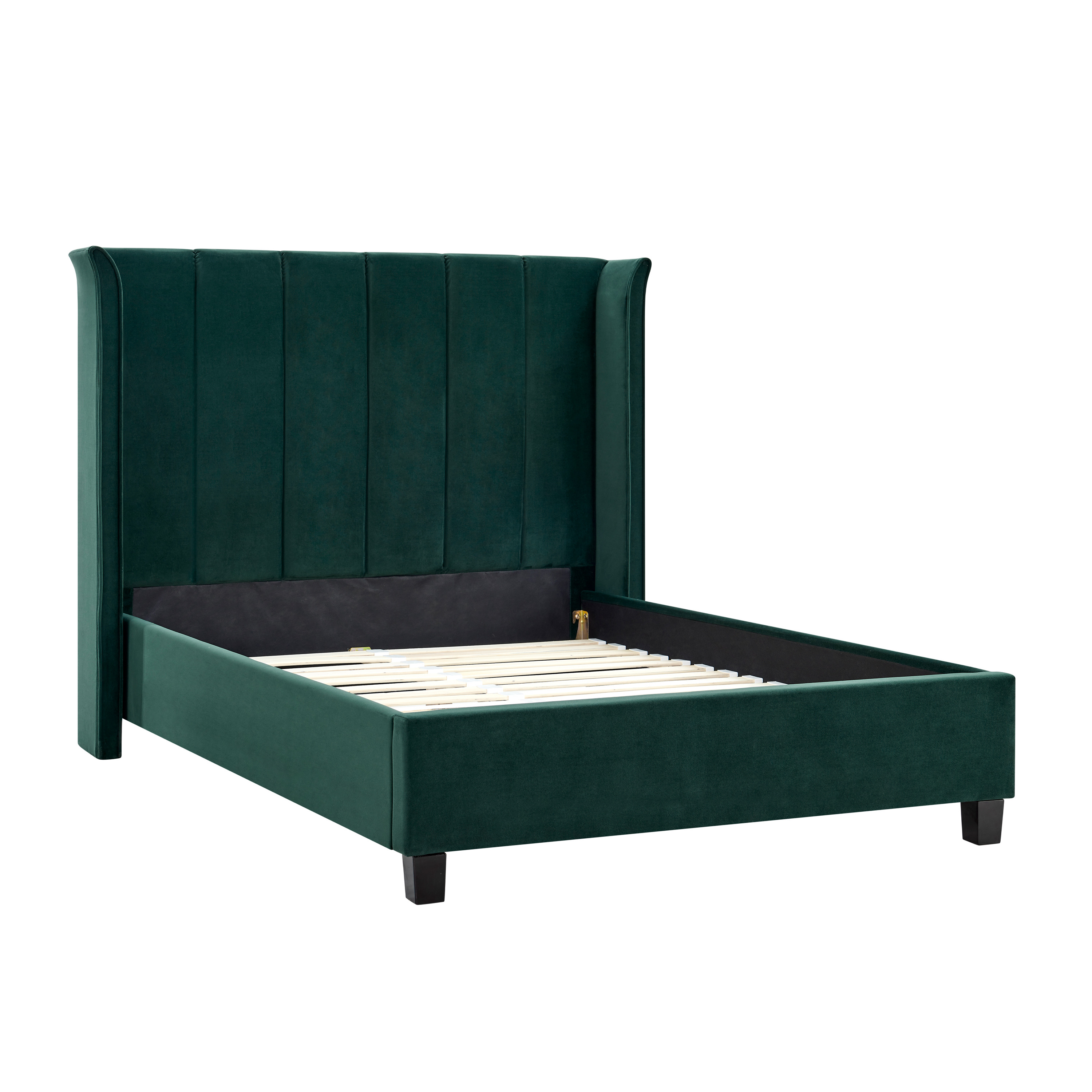 Limelight Polaris Recycle Fabric Bed Frame Emerald Green Double