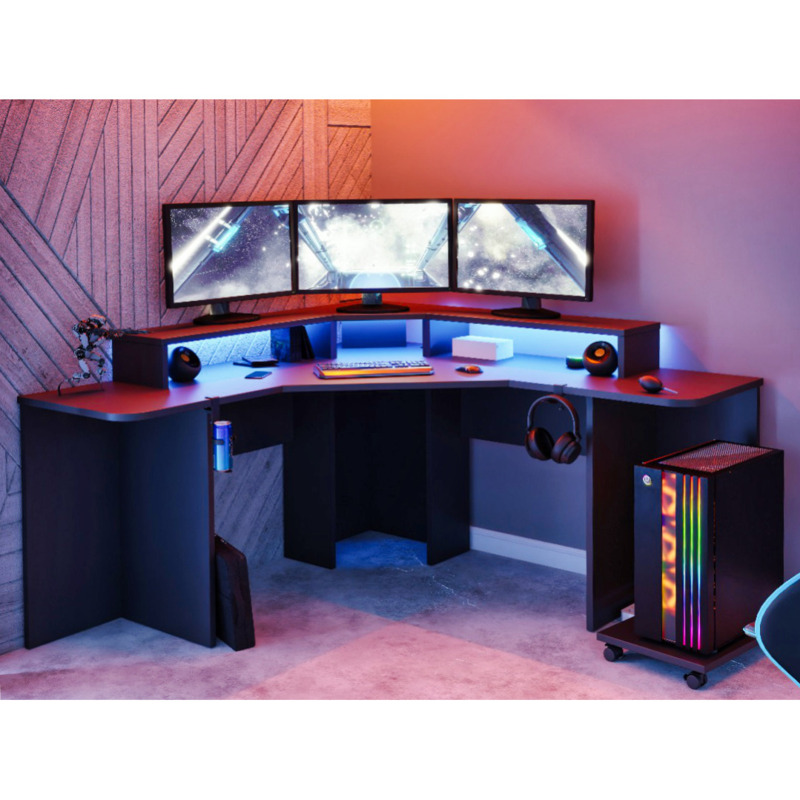 Recoil Quartz Corner Gaming Desk