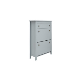 GFW Deluxe Two Tier Shoe Cabinet Grey - thumbnail 2