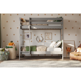 Noomi Nora Solid Wood Shorty Bunk Bed (FSC Certified) Grey - thumbnail 3
