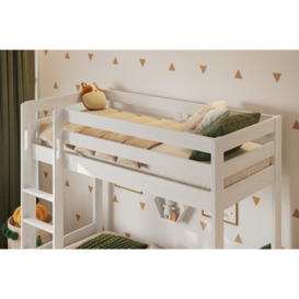 Noomi Nora Solid Wood Shorty Bunk Bed (FSC Certified) White - thumbnail 2