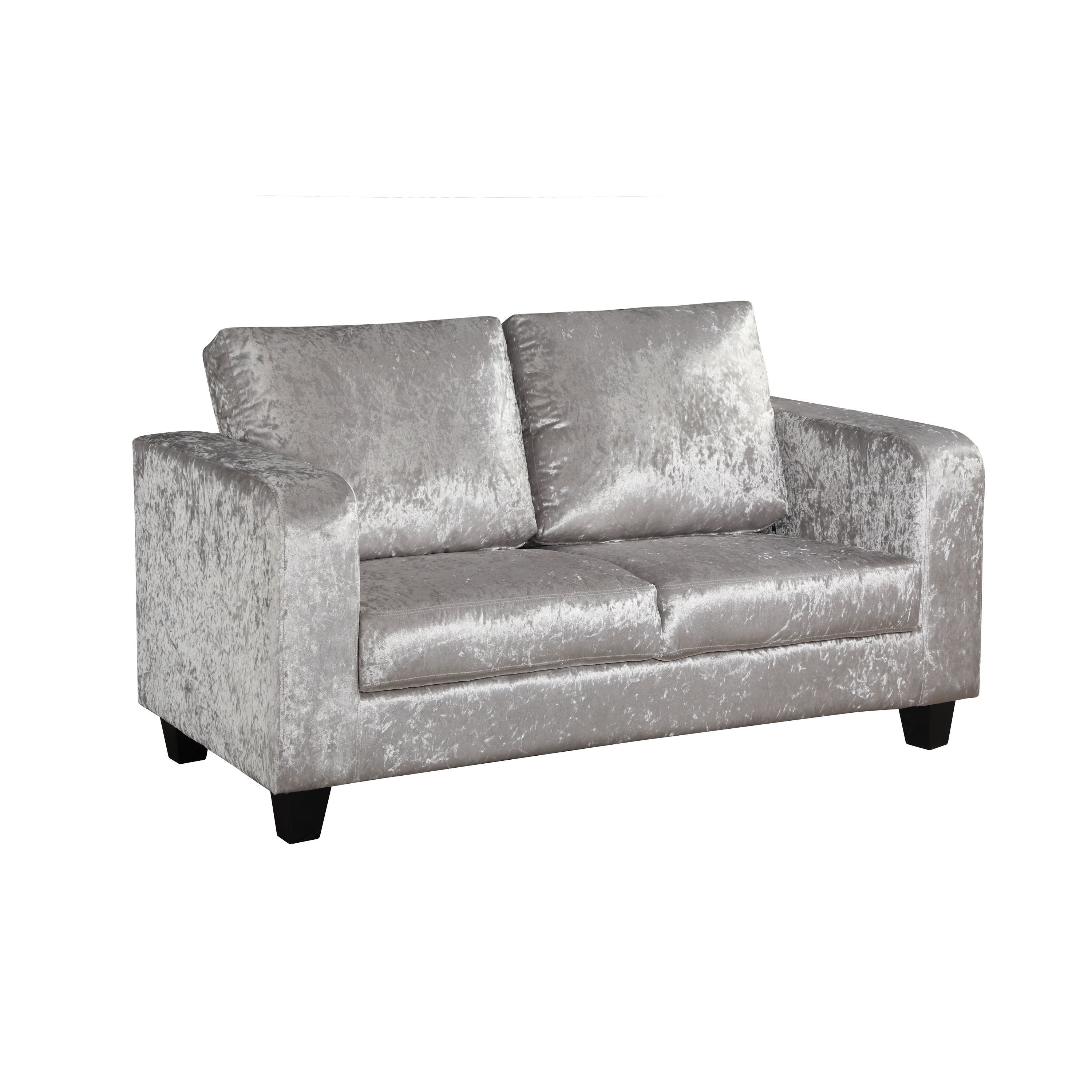 LPD Sofa In A Box Silver Crushed Velvet - image 1