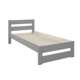 Noomi Tera Solid Wood Single Bed (FSC-Certified) Grey - thumbnail 2