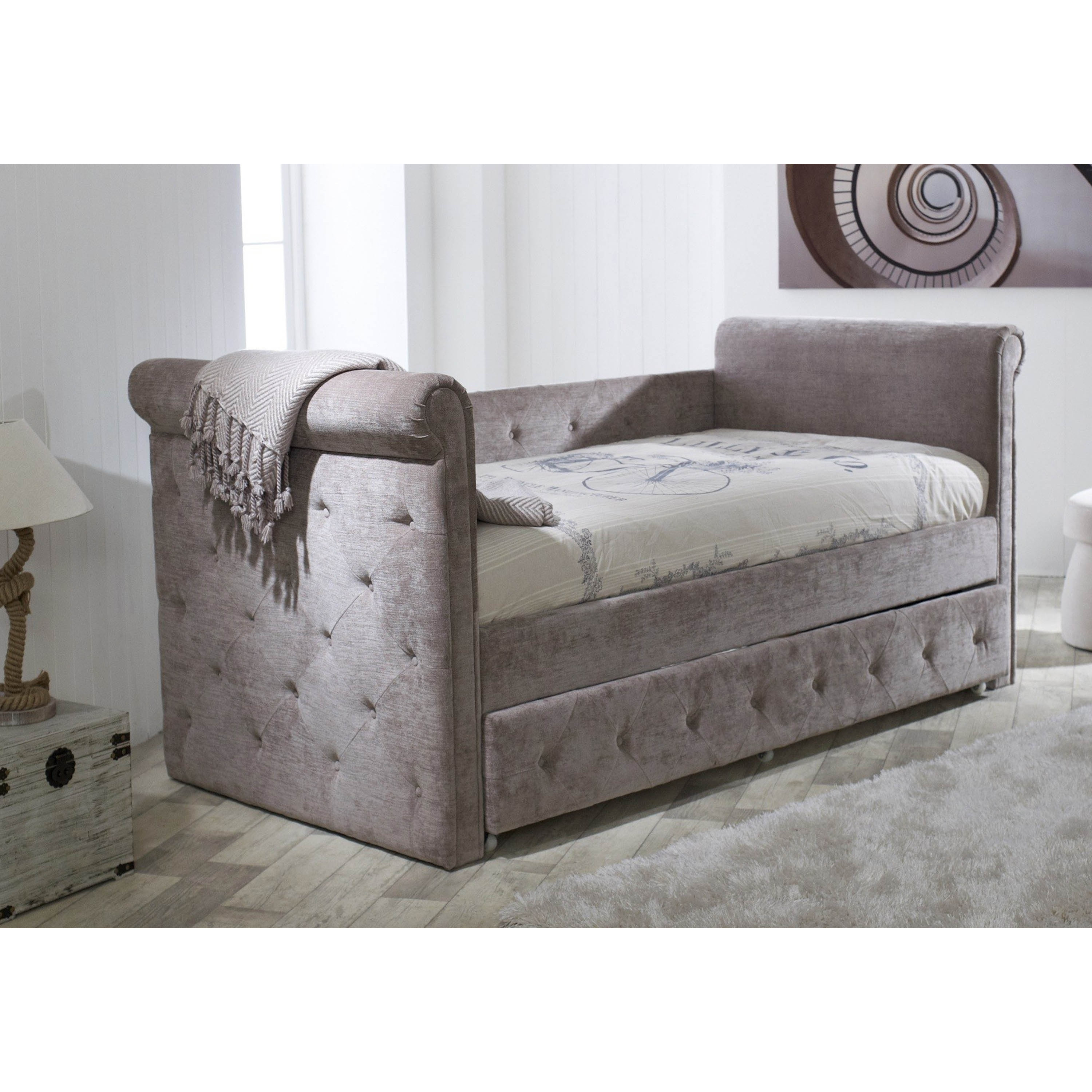 Limelight Zodiac Fabric Daybed With Trundle In Mink - image 1