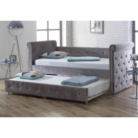 Limelight Zodiac Fabric Daybed With Trundle Silver - thumbnail 1