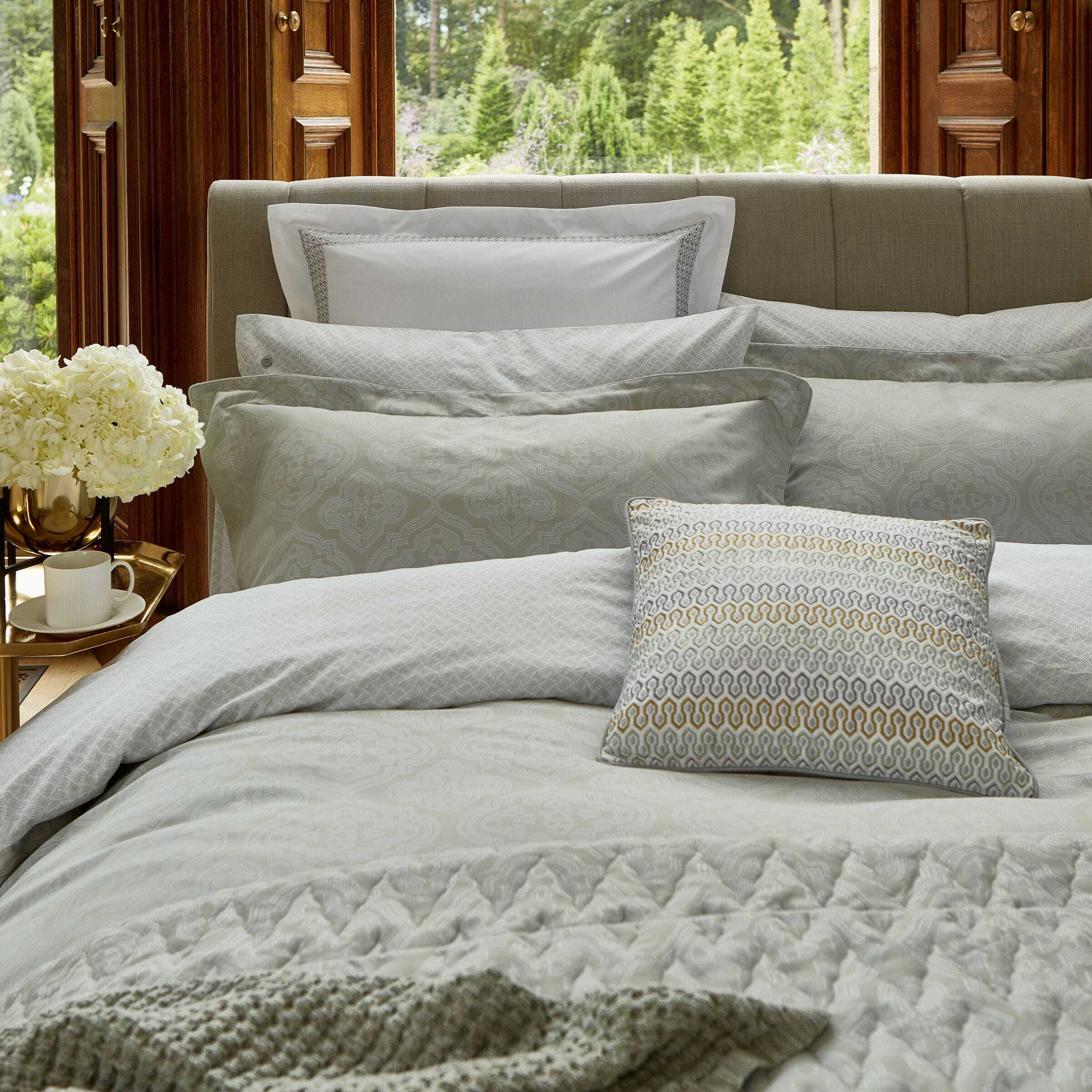 Bedeck Of Belfast Ravi Super Kingsize Duvet Cover, Sage