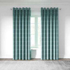 "Helena Springfield Harper Lined Curtains 66"" x 90"", Duck Egg"