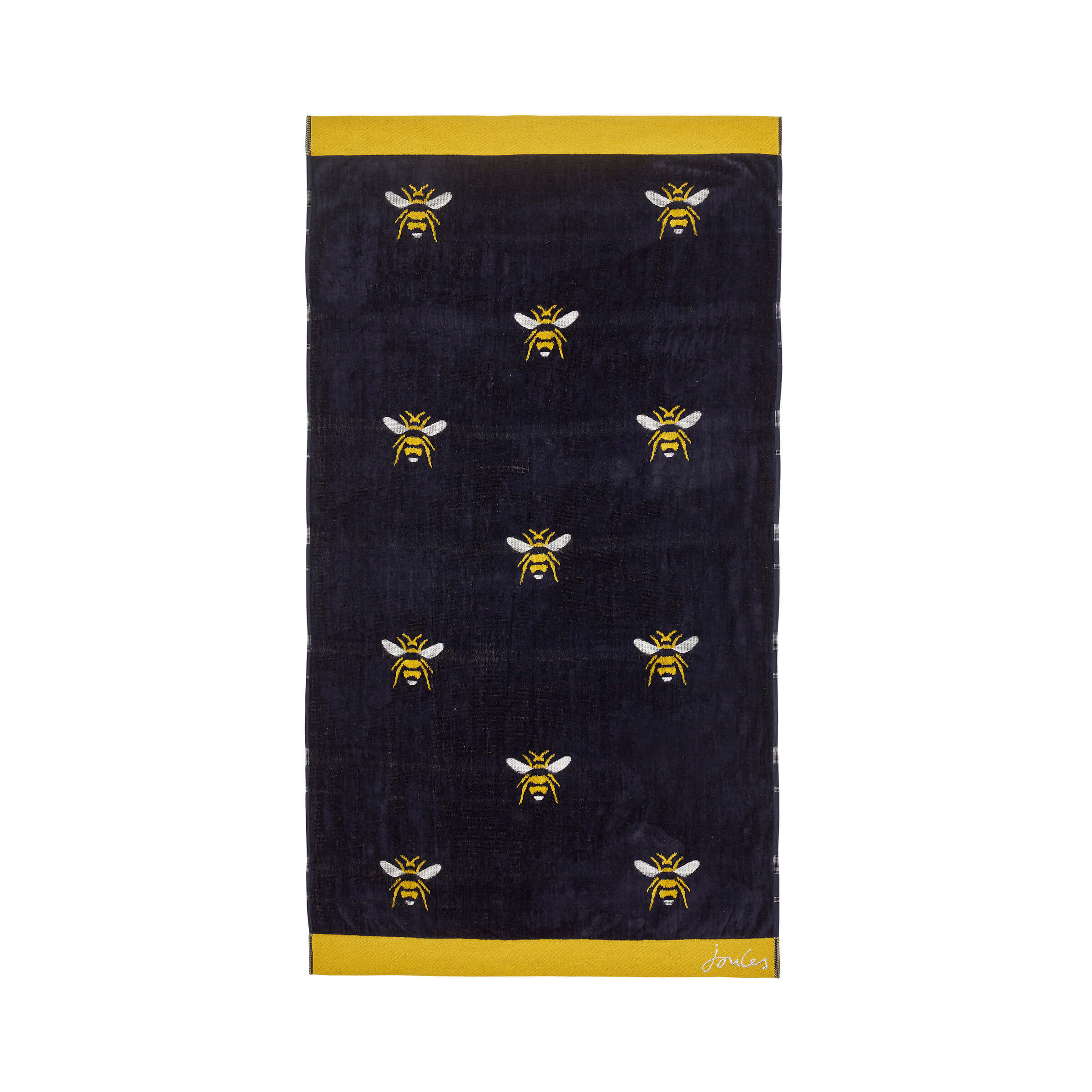Joules Botanical Bee Bath Towel, French Navy - image 1