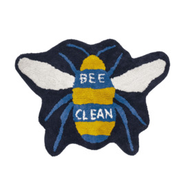 Joules Bee Clean Bath Mat, French Navy - thumbnail 1