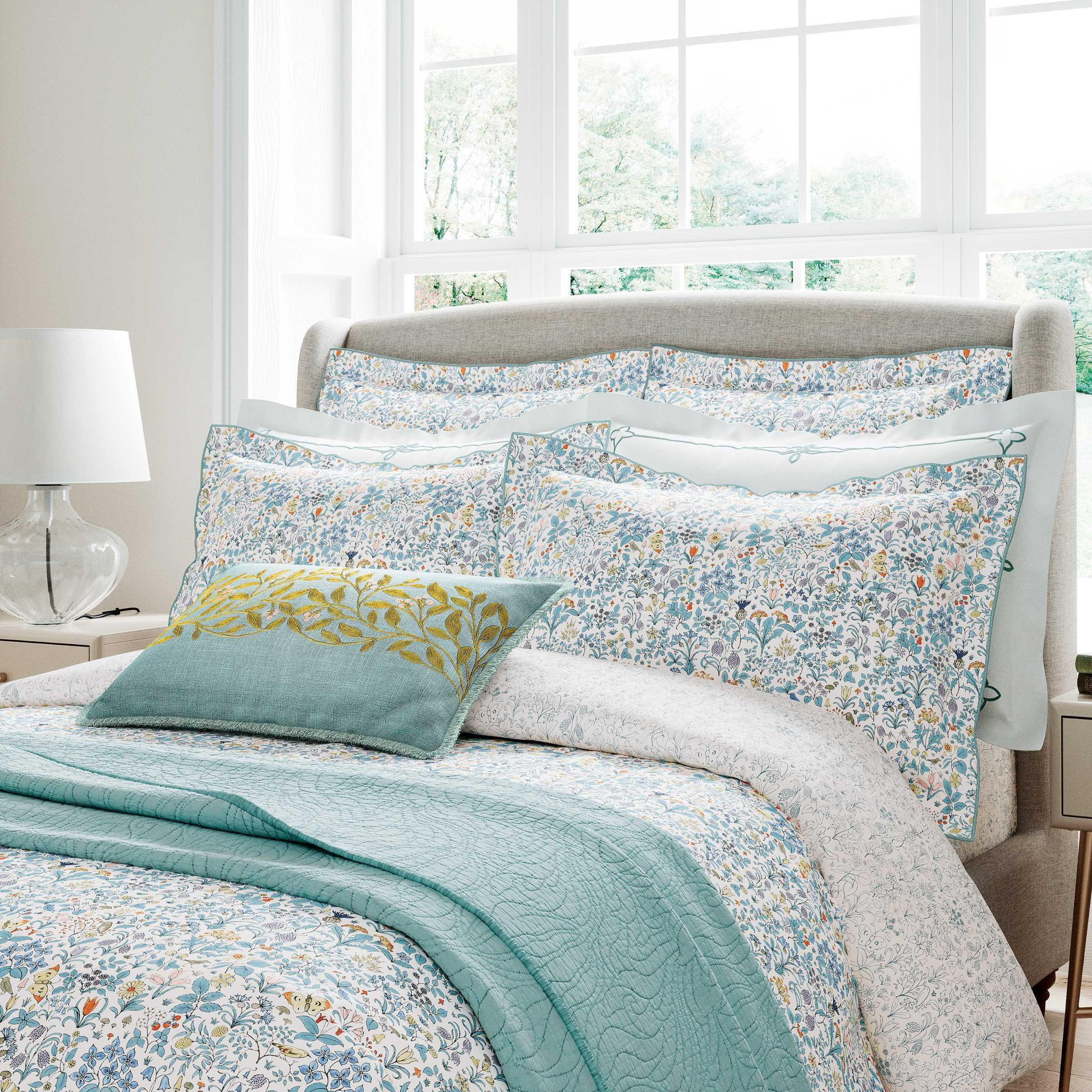 V&A Samara Single Duvet Cover, Aqua