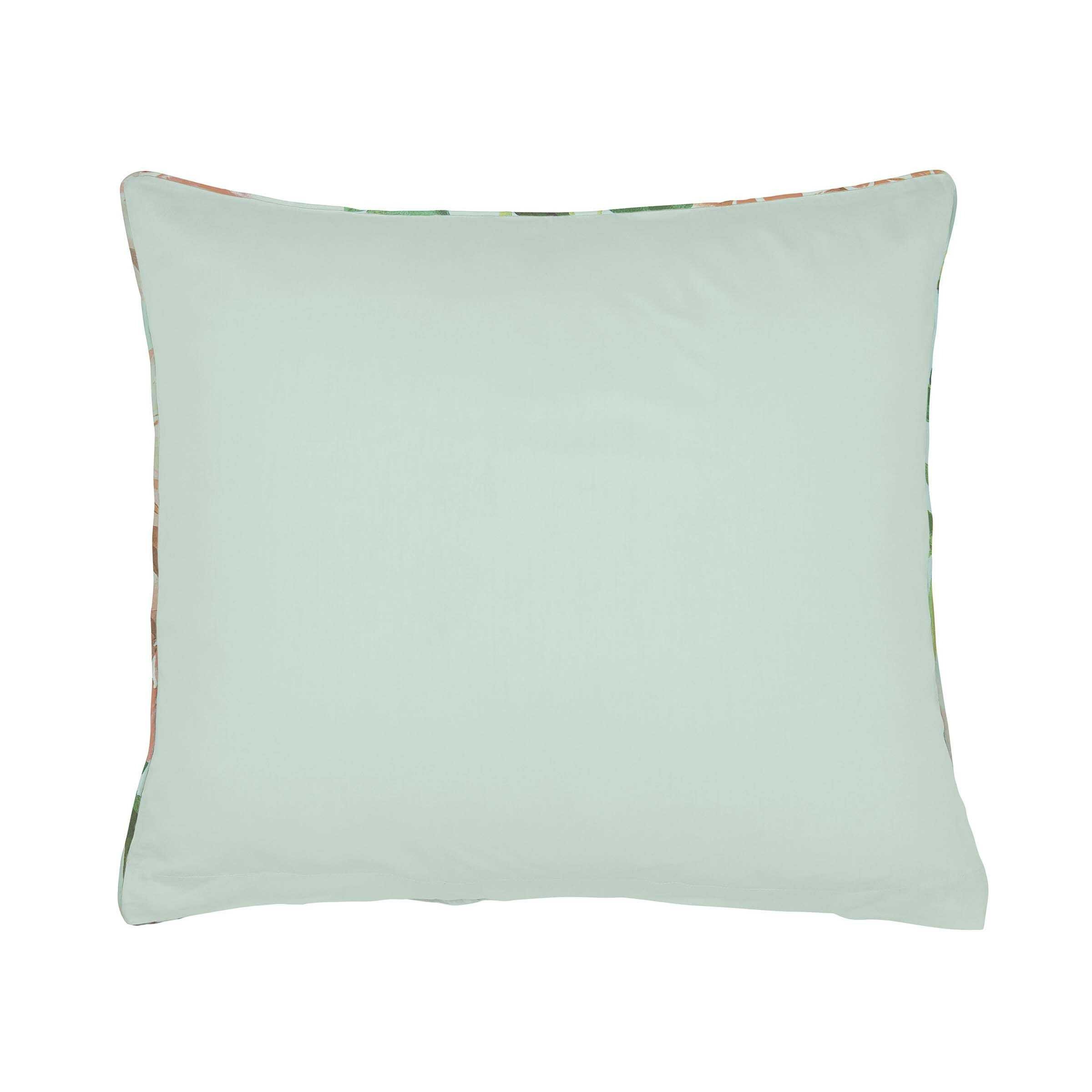 Harlequin Dahlia Pair of Square Pillowcases, Coral - image 1
