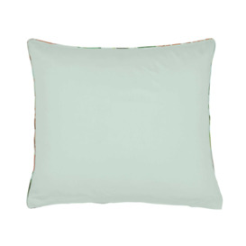 Harlequin Dahlia Pair of Square Pillowcases, Coral - thumbnail 1