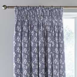 "Burleigh x Bedeck of Belfast Calico Lined Curtains 90"" x 72"", Blue" - thumbnail 2