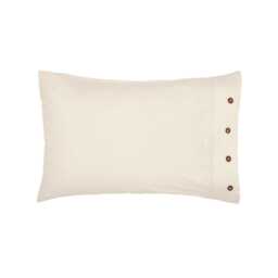 William Morris Pure Linen Cotton Standard Pillowcase, White - thumbnail 1