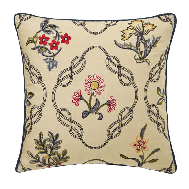 Strawberry Thief Kelmscott Trellis Cushion - Indigo - image 1