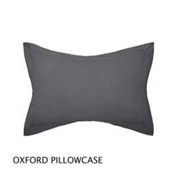 Helena Springfield, Percale Oxford Pillowcase, Charcoal