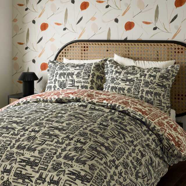 Scion Twycross Kingsize Duvet Cover SET, Liquorice - image 1