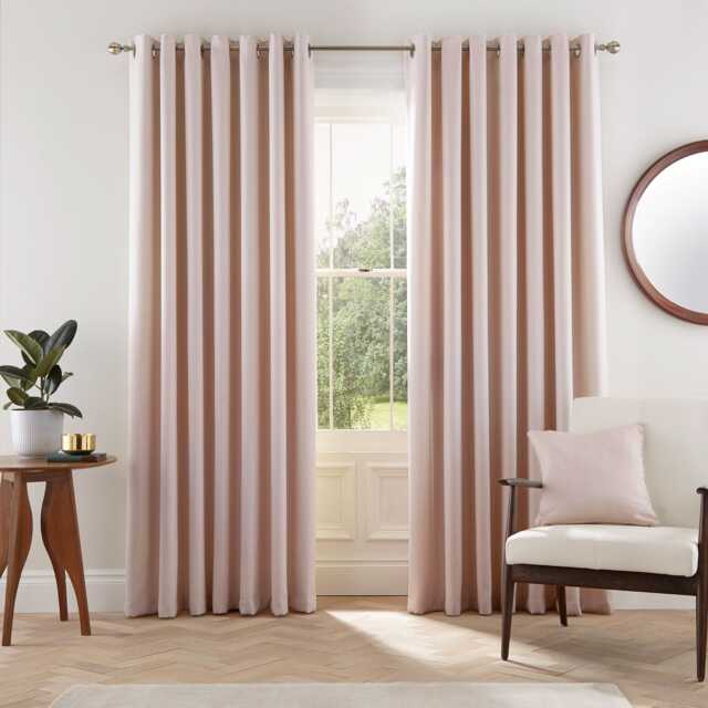 "Helena Springfield Eden Lined Curtains 66"" x 72"", Blush" - image 1