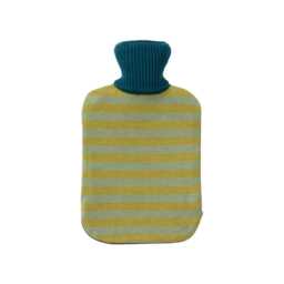 Land & Shore Shore Stripe Hot Water Bottle Cover, Green - thumbnail 1