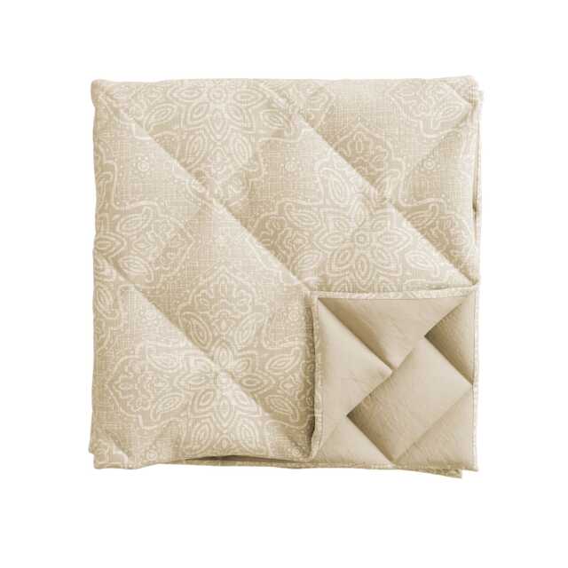 1951 Layla Quilted Throw, Soft Gold - image 1