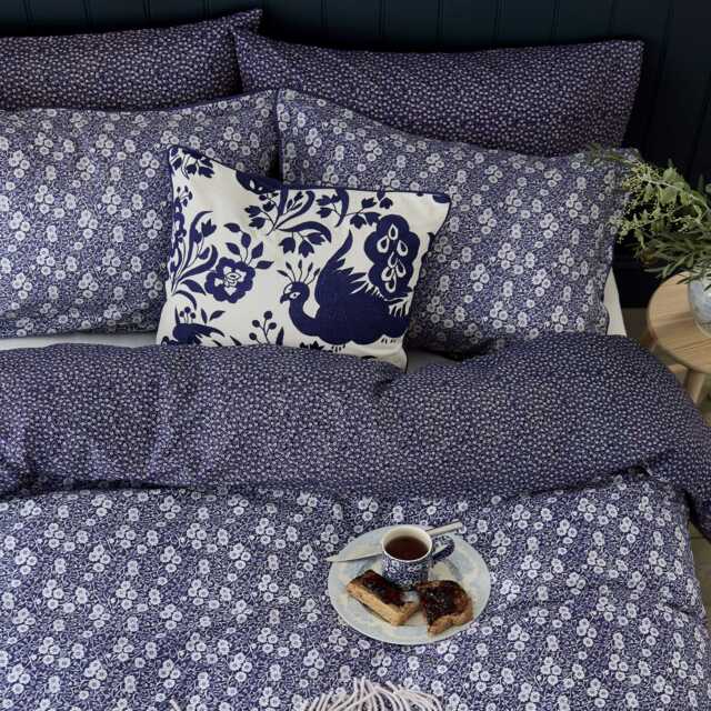 Burleigh x Bedeck of Belfast Calico Double Duvet Cover Set, Blue - image 1
