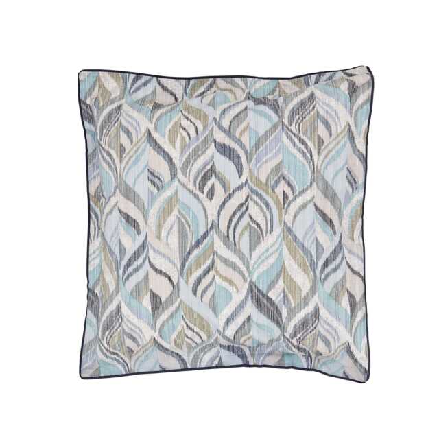 Bedeck of Belfast Rayanne Pair of Square Oxford Pillowcases, Soft Teal & Green - image 1