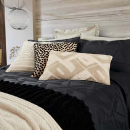 Nalu Nicole Scherzinger Kalama Double Duvet Cover SET, Black