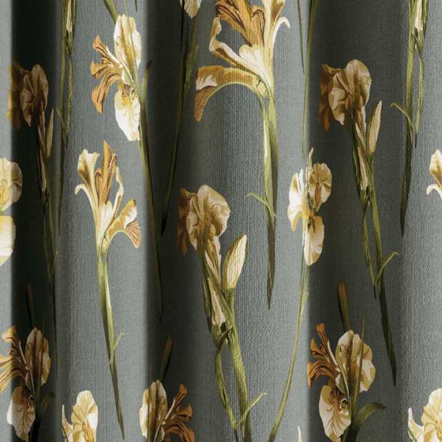 "Ted Baker Wild Iris Lined Curtains 66"" x 54"", Charcoal" - image 1
