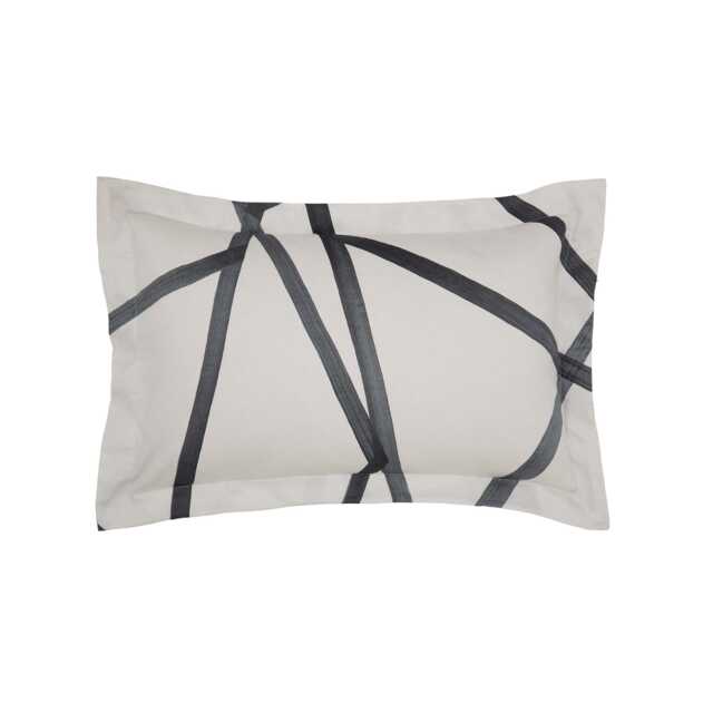 Harlequin Sumi Oxford Pillowcase, Pearl & Charcoal - image 1