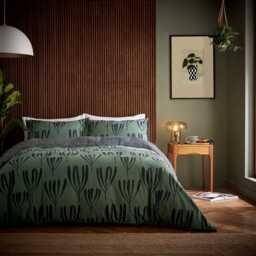 Helena Springfield Loft Living Calla Single Duvet Cover SET, Green - thumbnail 2