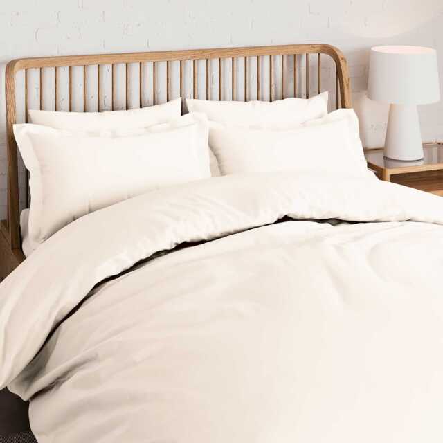 Luxury Chalk Cream Duvet Cover, Single, 500 Thread Count, 100% Cotton, By Bedeck  - image 1