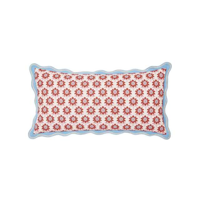 Joules Siesta Stripe Cushion 60cm x 30cm, Red - image 1