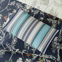 Sanderson Wisteria & Butterfly Cushion 30cm x 50cm, Midnight Blue - thumbnail 2