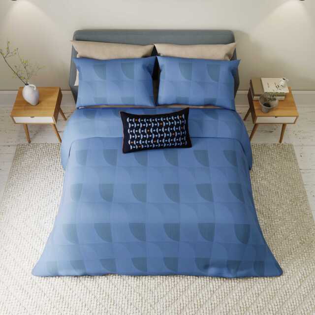 Helena Springfield Simply Scandi Axel Kingsize Duvet Cover Set, Periwinkle Blue - image 1