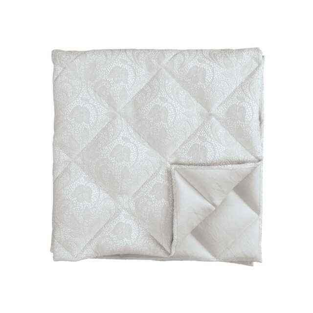 1951 Ashleigh Quilted Throw, Platinum - image 1