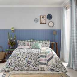 Joules Festival Flowers Single Duvet Cover Set, Green - thumbnail 2
