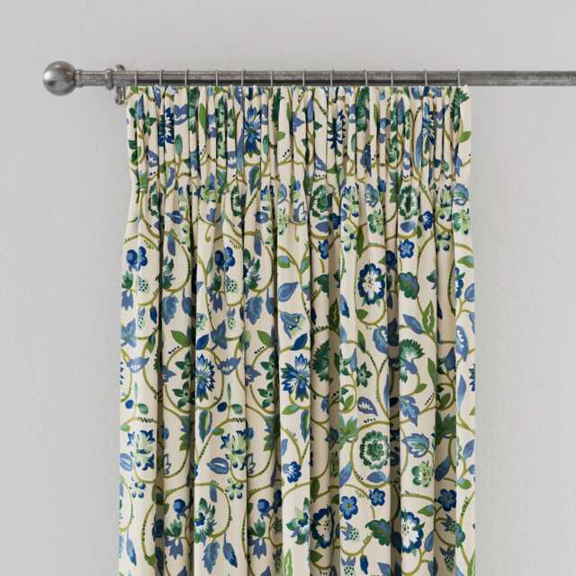 "Land & Shore Esther Lined Curtains 90"" x 54"", Green" - image 1